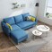 Sectional Fabric Sofa Set Cotton Furniture Home Apartment Hotel(blue)