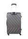 ParaJohn ABS Hardside Spinner Check In Medium Luggage Trolley, 24 Inch, Dark Grey