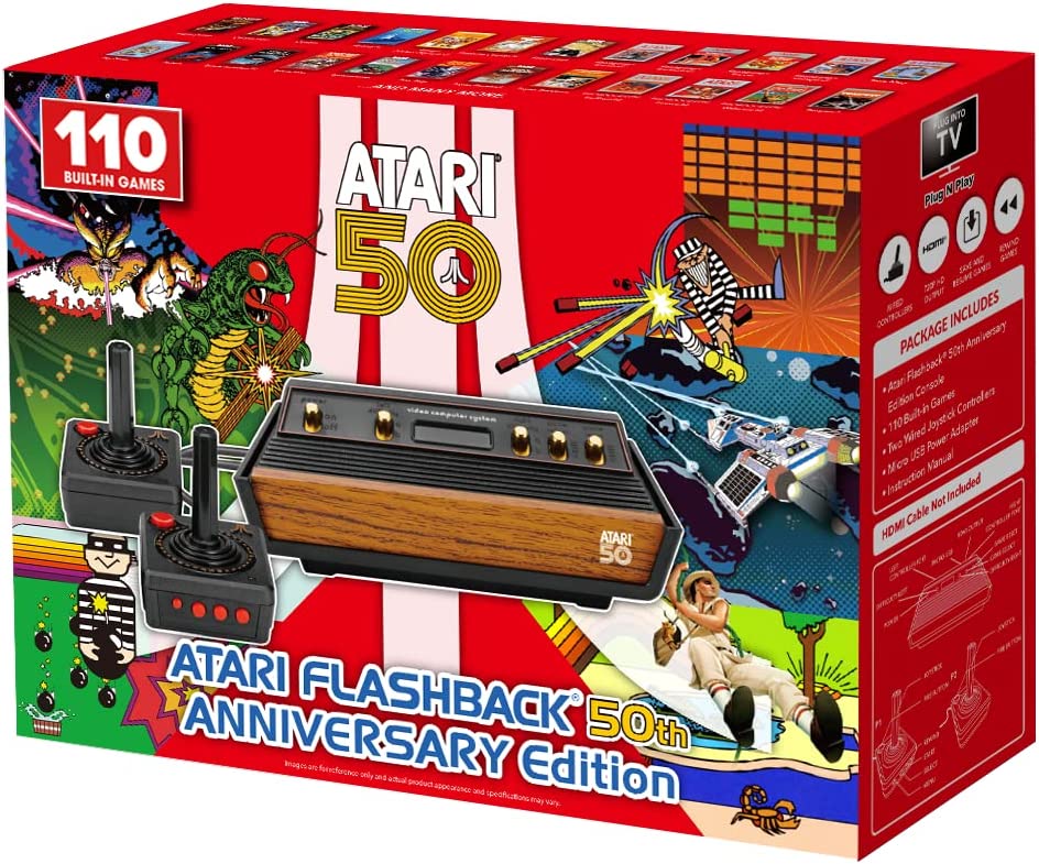 Atari Flashback 50th Anniversary Edition Console With 110 Built-In Games Black