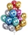 Party Time 50-Pieces Assorted Chrome Balloons, Metallic Balloons made with Quality Natural Latex For Wedding Bridal Shower Festive &amp; Birthday  Party Decoration - Party Supplies