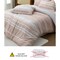 Luna Home Queen Size 6 Pieces, Coral Stripe Design Duvet Cover Set