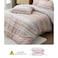 Luna Home Queen Size 6 Pieces, Coral Stripe Design Duvet Cover Set
