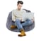 In House Kempes Fur Bean Bag Chair - Medium - Grey