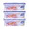 Lock &amp; Lock Rectangular Food Containers - 1 Liter - 3 Containers - Clear