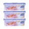 Lock &amp; Lock Rectangular Food Containers - 1 Liter - 3 Containers - Clear
