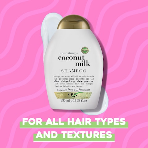 OGX Shampoo Nourishing+ Coconut Milk New Gentle and PH Balanced Formula 385ml