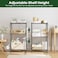 3 Tier Narrow Metal Wire Shelving Rack - Adjustable Steel Storage Shelves, Organizer for Kitchen, Pantry, Laundry, Office