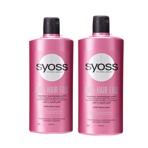 Syoss Anti Hair Fall Shampoo 500mlx1+1