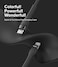 Ringke - Fast Charging Pastel Cable - USB Type - C to Lightning - Black (1.2m)