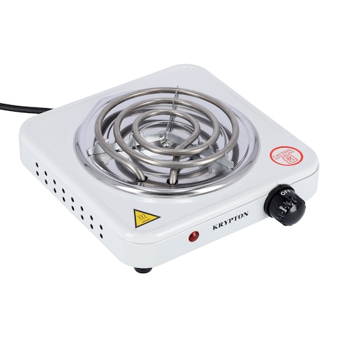 Krypton Knhp5309 Single Burner Hot Plate For Flexible Precise Table Top Cooking - Cast Iron Heating Plate - Portable Electric Hob With Temperature Control For Home, Camping &amp; Caravan Cooking