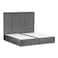 In House Alkmar Velvet Bed Frame - Single - 200x90 cm - Gray