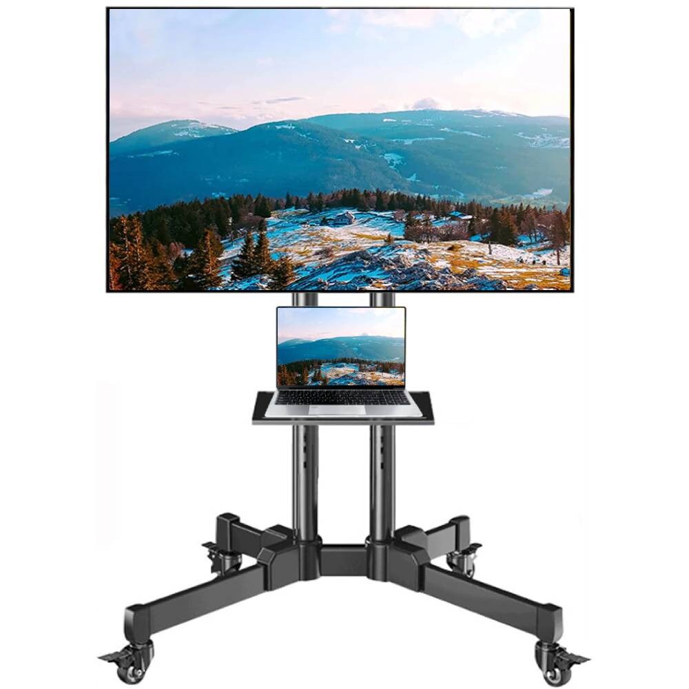 genne Genne Mobile Tv Cart Tv Stand With Lockable Wheels 32 inch