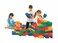 Rbwtoys Indoor-Outdoor Premium Quality Plastic Blocks Set And Brain Storming Games For Childs RW-16642 45Pcs