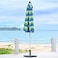 Yulan Round Umbrella Parasol Sun Shade Parasol For Garden Patio Outdoor Sunshade Umbrella Beach Parasol Umbrella (Green) 200-468