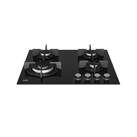 Beko Built-In Gas Hob - 4 Burner - 60 Cm - Black - HILW 64222 SE