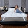 Blueberry Mattress Topper King Size,Soft Cotton Fabric White 180x200+600Gsm
