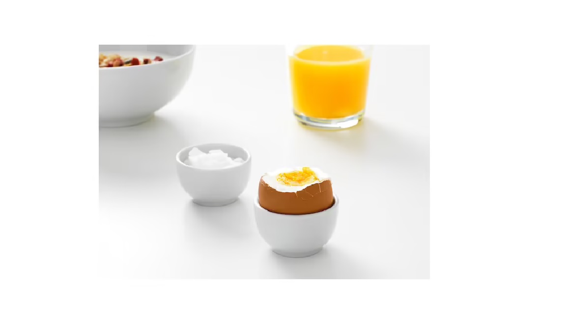 Bowl/egg cup, rounded sides white5 cm,pack