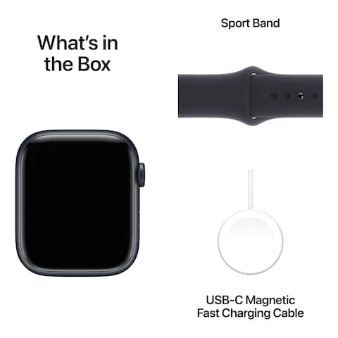 Apple Watch Series 9 GPS 45mm Midnight Aluminium Midnight Sport Band Medium/Large