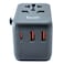Budi AC333B 20W Dual USB &amp; Type- C Global Travel Charger