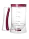 Generic Cupcake Pancake Cake Batter Dispenser Mix Pastry Jug Baking Maker Maroon/Clear 17x18.5x11centimeter