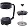 Any Morning French Press Coffee and Tea Maker, Borosilicate Glass Coffee Press, Stainless Steel Filter, Durable and Heat Resistant, Silver (1000 ml, 20 oz, 4 Cup)