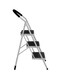 Generic Foldable Step Ladder With Rubber Handgrip White/Black 44Inch