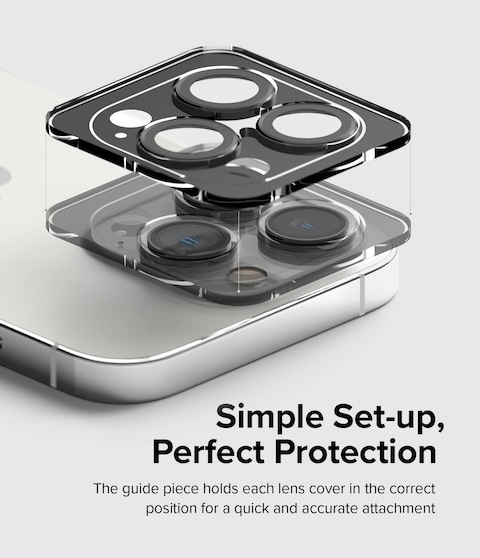 Ringke - Apple iPhone 14 Pro / 14 Pro Max Camera Lens Frame Glass  - Black