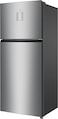 TCL 550 Liters Double Door Top Mount Refrigerator, Total No Frost Fridge &amp; Freezer With LED Display And Touch Control, Interior LED Light &amp; Large Crisper Drawer With Humidity Control, Inox, P550TMN