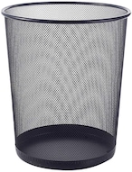 اشتري Generic Trash Can Circular Mesh Bin Waste Paper Basket，Trash Can Circular Metal Mesh Waste Paper Bin Lightweight Black (Color : Black) في الامارات