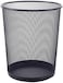 Generic Trash Can Circular Mesh Bin Waste Paper Basket，Trash Can Circular Metal Mesh Waste Paper Bin Lightweight Black (Color : Black)