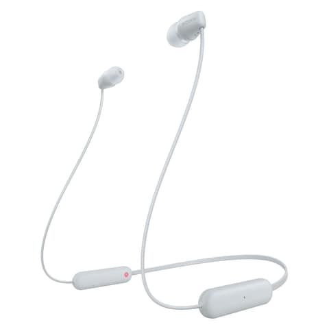 Sony WI-C100 Earphones With Mic Wireless Bluetooth In-Ear White