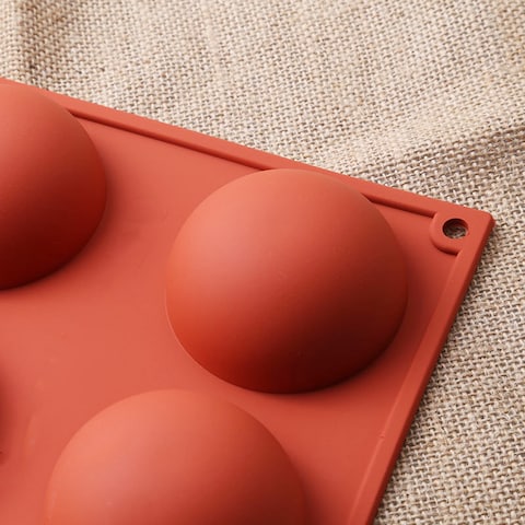 Generic-6 Holes Silicone Mold For Chocolate, Cake, Jelly, Pudding, Round Shape, Half Sphere Mold Non Stick DIY Cake Mold Cupcake Baking Pan