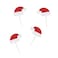 Glitter Santa Hat Food Picks 6pcs