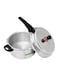 ROYALFORD 2-Piece Aluminium Pressure Cooker Set Silver/Black