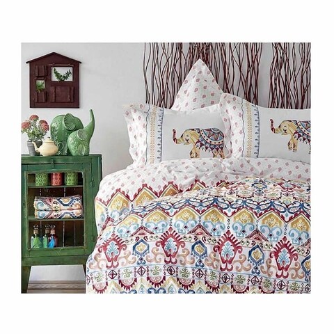 Printed Bed Cover Set, 240x180cm - Pink
