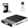 Lushh Coffee Pod Holder and Coffee Machine Stand anti Vibration Non Slip Surface Mesh Drawer Rack for 36Pcs Dolce Gusto, 72 pcs Nespresso Espresso, K-cup Capsules