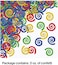 Foil Confetti Multicolor, Swirl 1 pc 0.5oz