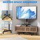 Rolling TV Stand with Shelf for 23-70 inch TVs up to 88lbs, Portable Mobile TV Cart with Silent Wheel, Tilt &amp; Height Adjustable Universal Corner TV Stand for Bedroom, Living Room, Office