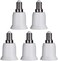 Uonlytech 10PCS E14 to E27 Adapter Small Screw To Large Screw Conversion Lamp Head Screw Lamp Holder(White)