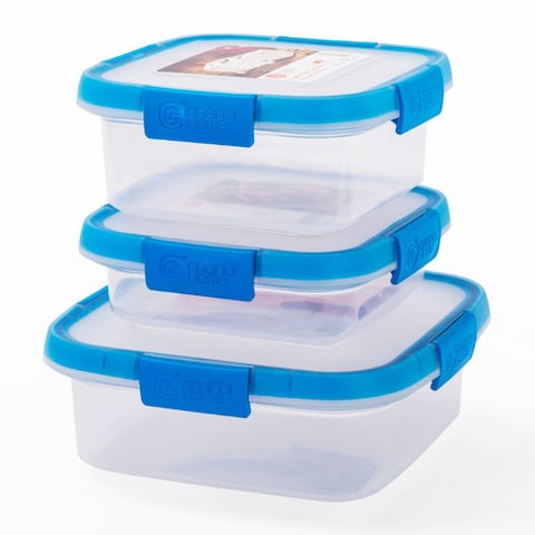 Grandi Home Square Food Container - 1 Liter - 3 Pieces