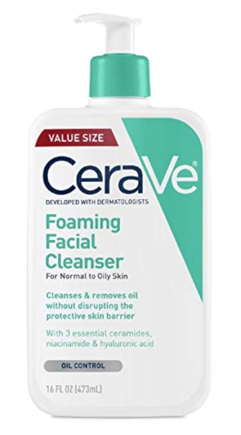 CeraVe Foaming Facial Cleanser 16 Fl Oz Daily Face Wash for Oily Skin Fragrance Free