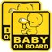 ABBASALI Baby On Board Car Sticker (1PC)