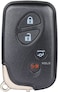 Rubik 4 Buttons Replacement Uncut Key Cover Fit for Lexus ES350 GS300 GS350 GS430 GS450h ISC IS250 IS350 LS460 LS600h, Keyless Entry Remote Fob Case Shell