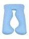 Generic U-Shaped Maternity Pillow Cotton Blue 80X140cm