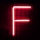 LED Neon Flex Letter Light F 30x18cm