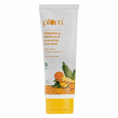 Plum Turmeric And White Clay Acne Action Face Wash 100Ml