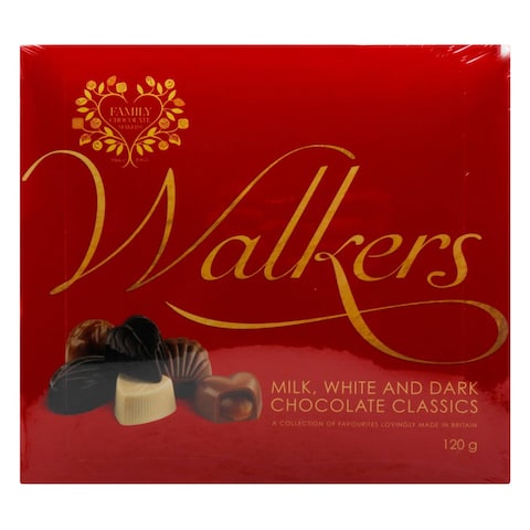 Walkers Milk White And Dark Chocolate Classics 120g