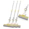 ZALCOON PVA Quadruple Rollers Sponge Mop 33cm, Super Absorbent Foam Sponge Mop   Telescopic Handle, Quick Release Mop-head   Household Cleaning Tool for Kitchen, Multi-Surface Hard Floors (Pack of 3)
