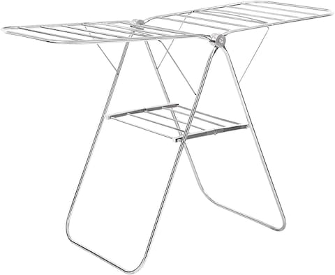 Heavy Duty Laundry Cloth Drying Stand Home Cloth Dryer Stand Stainless Steel Cloth Drying Rack Stand Foldable Clothes Drying Rack for Indoor and