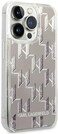 CG Mobile Karl Largerfeld Liquid Glitter Case Monogram Pattern &amp; Multicolor Glitter Scratch Resistant/Non-Yellowing/Non-Slipping/Anti-Scratch Compatible With iPhone